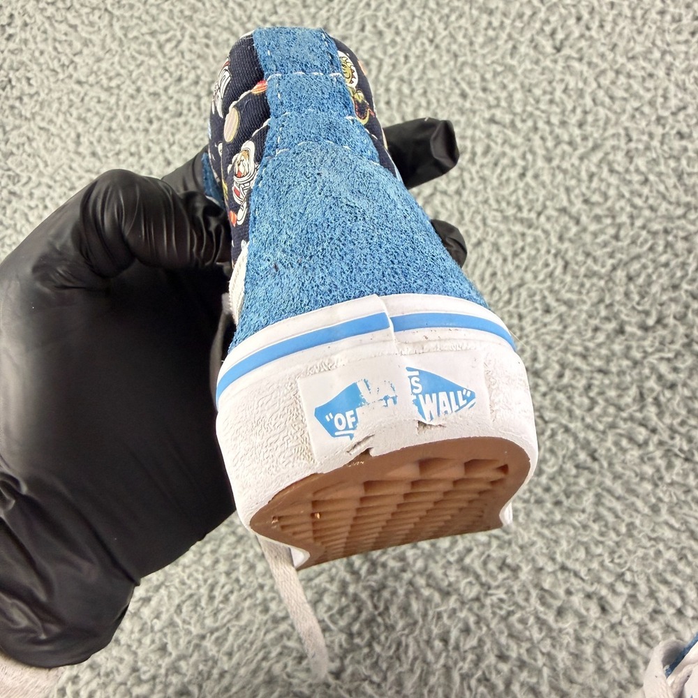 Vans SK8-Hi Astronaut Shoes Kid Boys Size 12.5 Blue Zip Up Hi-Top Sneakers - Picture 7 of 10